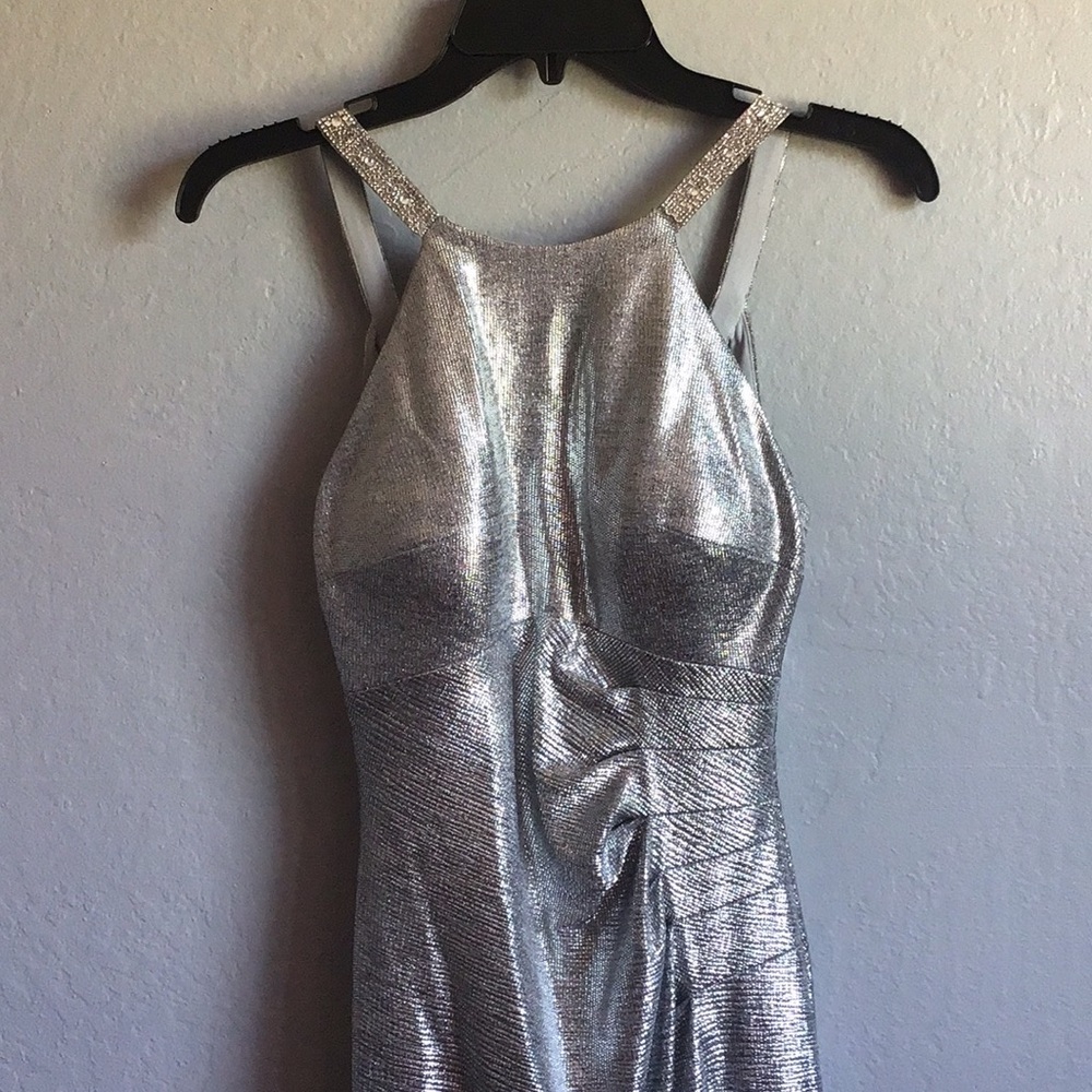 Metallic Halter Gown - Picture 4 of 7